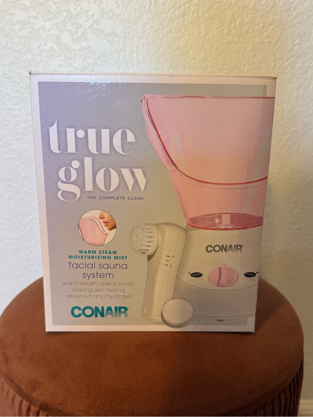 CONAIR GLOW Warm Steam Moisturizing Mist Facial Sauna Pore Cleaner Gently Used